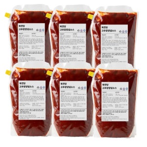 육연당 업소용 고추장양념소스 제육볶음 닭갈비용 대용량 2kg, 6개