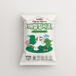 깨방정 강아지 들깨 사료 오메가3 변비 눈물자국 사료 종합영양, 500g, 1개