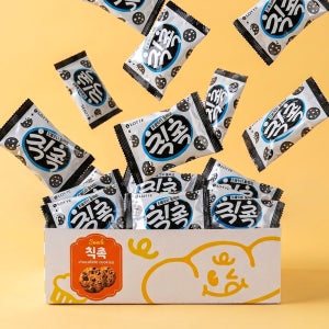 롯데 칙촉 초코칩쿠키 개별포장 대용량 15g, 45개