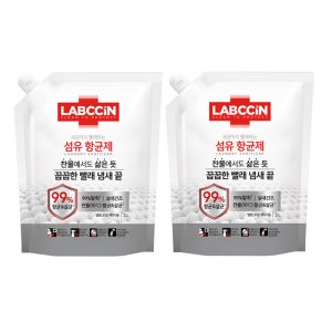 랩신 섬유향균제 솔잎향 리필 파우치형 2L x 2개
