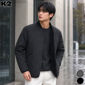 K2 경량패딩 브이넥 기모 퀄팅 자켓 남성