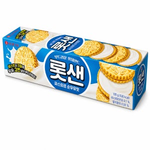 롯데샌드 파스퇴르 순우유맛 105g, 60개