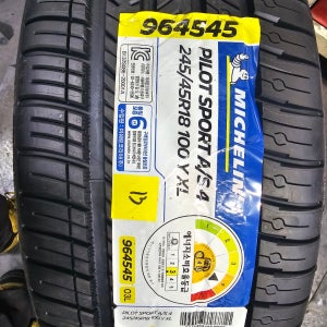 미쉐린타이어 파일럿 스포츠 올시즌 4 225/45R18 255/40R18 1대분 장착가능