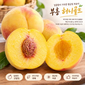 쫀득한 복숭아 부흥허니골드 골드로망 4kg 12과 내외