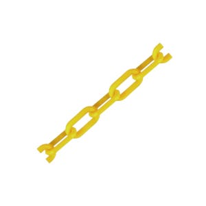 고리형 차량규제봉용 플라스틱 체인 노랑색 1M 8x50mm 스쿨존