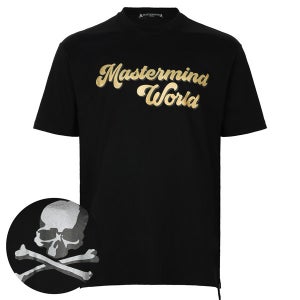 마스터마인드 블랙 로고 글리터 티셔츠 MW24S12 TS134 008