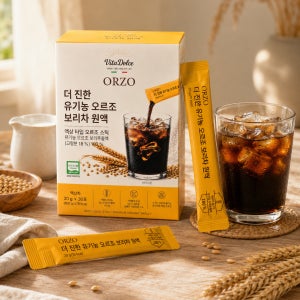 [비타돌체몰] 유기농 액상 오르조 보리차 원액 대체커피 30포 600g, 1개