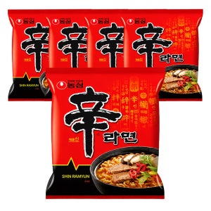 농심 신라면 오리지널, 120g, 5개