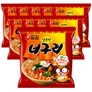 농심 너구리 얼큰, 120g, 10개