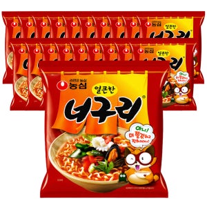 농심 너구리 얼큰, 120g, 20개