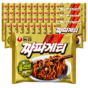 농심 짜파게티 올리브, 140g, 40개