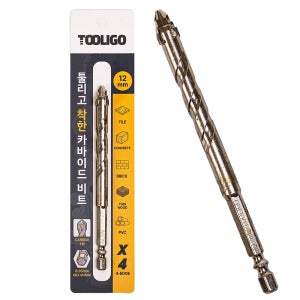 툴리고 카바이드 멀티드릴비트 육각샹크 임팩겸용 12mm, 1개
