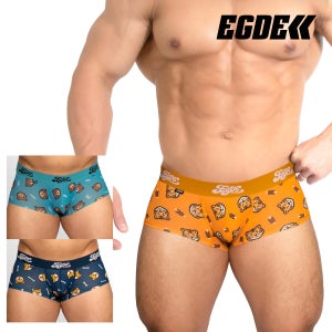 EGDE 애니멀 슈퍼 로우라이즈 숏 복서 팬츠 패턴 남자 속옷