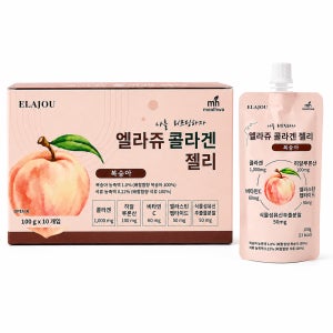 엘라쥬 초저분자 콜라겐 젤리 복숭아 100g 20팩 (히알루론산 다이어트간식 이너뷰티 피부영양제 이너뷰티 콜라겐)