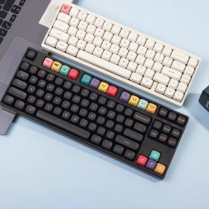 감정 몬스터 블랙 화이트 PBT MOA 프로파일 키캡 체리MX 호환