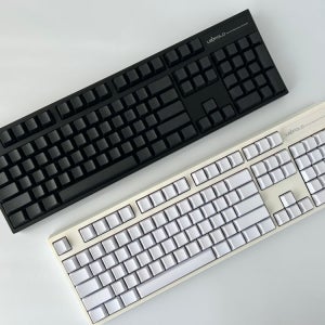 무각 키캡 블랙 화이트 PBT OEM 프로파일 108키 체리MX 호환