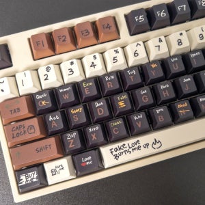 레트로 러브 스토리 PBT 체리 프로파일 기계식키보드 키캡 129키