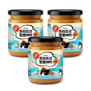 프리즈넛 플러스 100% 피넛버터 땅콩버터 스무스 땅콩잼 무첨가 무가당 430g, 3개