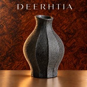 [디르시아] GATHER VASE 인테리어 반투명 오브제 화병 - Black