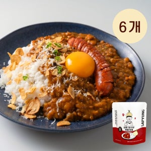 사평 숙성 진한 맛 저수분 일본카레 키마카레 매콤한맛, 200g, 6개
