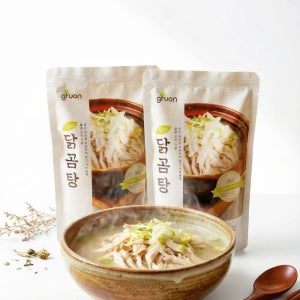 그루온 국내산 닭곰탕 첨가물 ZERO 간편 즉석탕 밀키트 550g, 10개