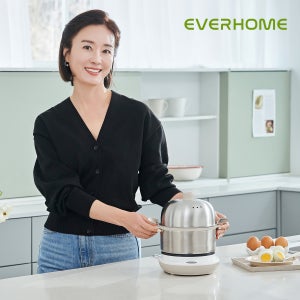 에버홈 디지털 계란찜기 오연수 올스텐2단찜기 스팀조리기 에그쿠커 계란조리기 미니그릴
