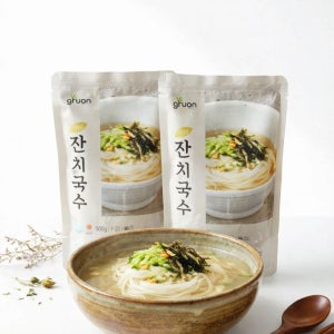 칼칼한 그루온 만능 잔치국수 육수 샤브샤브 어묵 칼국수 멸치 육수 원팩 500g, 10개