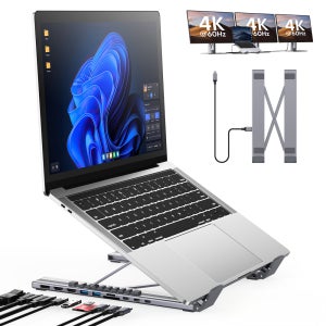 초텍 트리플모니터 3대연결 10in1 C타입 멀티 허브 노트북 거치대 도킹 HUB-M94