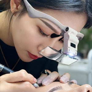 속눈썹 연장 네일아트 반영구 피부 관리 LED 조명 확대경 돋보기 안경 확대 배율 렌즈