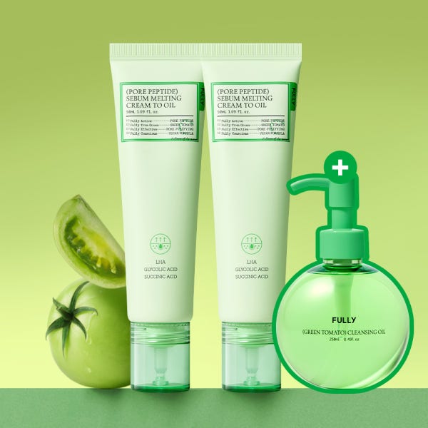 풀리 포어 펩타이드 피지 멜팅 크림 투 오일 50ml 2개 + 그린토마토 클렌징 오일 250ml