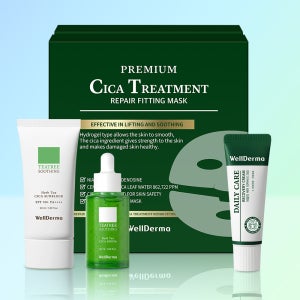 웰더마 시카 리페어 피팅 겔 마스크팩 8매+시카 세럼 50ml+데일리크림 30ml+시카 선크림 50ml