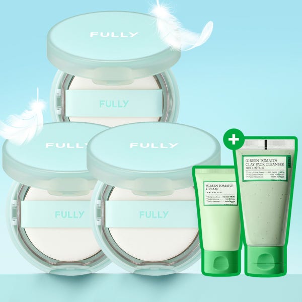 풀리 노세범 젤리 파우더 7g 3개+그린토마토 크림 20ml+그린토마토 팩클렌저 30ml