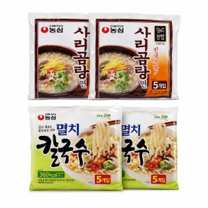 농심 사리곰탕면 10개+멸치칼국수10개 총 20봉