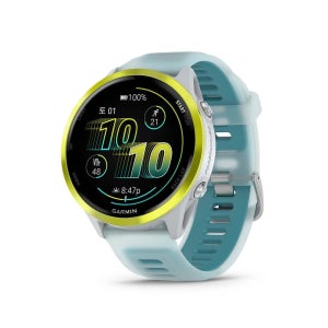 가민 포러너 570 러닝 GPS 스마트워치 화이트스톤/앰프 엘로우, 47mm