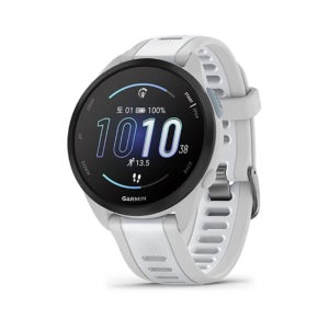 가민 포러너 165 러닝 GPS 스마트워치 미스트 그레이/화이트 스톤, 43mm