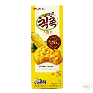 롯데 칙촉 스윗콘 초당옥수수 90g 스낵 쿠키 간식