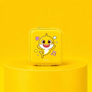 핑크퐁x수피 아기상어 C타입 240W 초고속 자동감김 릴 충전 케이블 옐로우, 1개, 1m