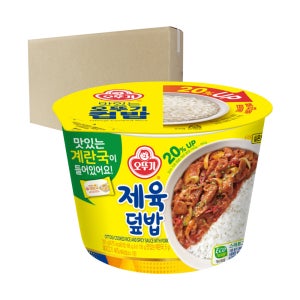 [박스] 오뚜기 컵밥 제육덮밥 315g 12입 업소용 사무실 탕비실 간식