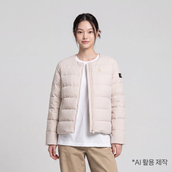 [정상가 169,000원] 내셔널지오그래픽 N264WDW920 여성 헤론 경량 구스다운 점퍼 SILVER BIRCH
