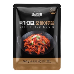 오션쉐프 국가대표 오징어볶음 팔당 양념 불 오징어 300g, 5개