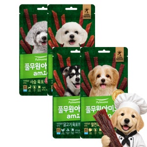 풀무원 아미오 자연담은 강아지 육포간식 4종혼합세트, 200g, 1개
