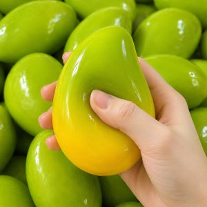 [KC인증] 색변하는 수제 망고 슬랑이 바삭바삭 크런치 말랑이 스퀴시 스트레스볼 촉감놀이