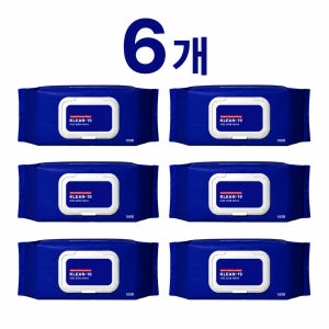 KLEAN-19 소독티슈 살균 다용도 알코올 40% 세정 물티슈 100매, 6개