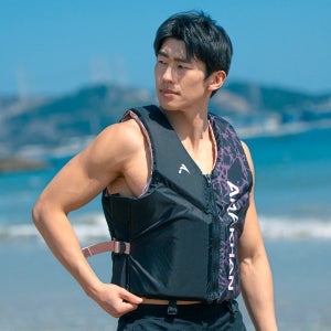 아라칸 접이식 성인 경량 구명조끼 워터파크 슬림 구명조끼 부력보조복 V3 80kg