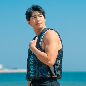 아라칸 접이식 성인 경량 구명조끼 워터파크 슬림 구명조끼 부력보조복 V3 95kg
