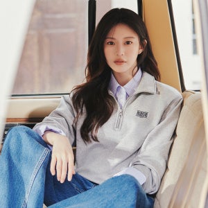 [마리떼프랑소와저버] SMALL CLASSIC LOGO HALF ZIPUP SWEATSHIRT heather gray