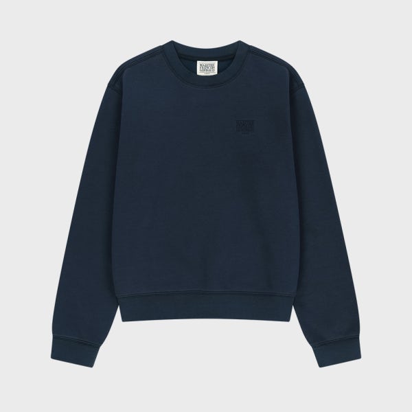 [마리떼프랑소와저버] W SMALL CLASSIC LOGO SWEATSHIRT navy