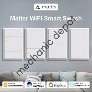 Matter WiFi 스마트 벽 스위치 홈킷 지원 1구 2구