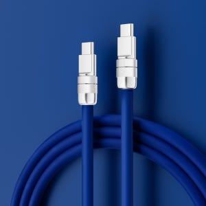 CtoC 실리콘 고속충전케이블 240W 480Mbps 블루, 1개, 3m