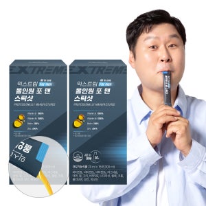익스트림 남성 올인원 액상형 멀티 종합 비타민 비타민B 스틱샷 15포 20ml, 2개